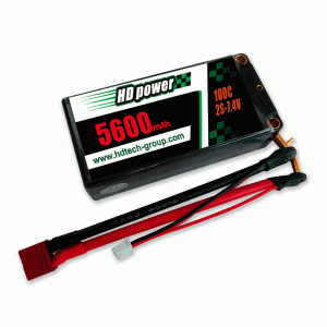 HD 5600mAh 100C 2S 7.6V Твърда кутия Шорти HV LiPO батерия